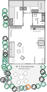 Grundriss Ferienwohnung 2